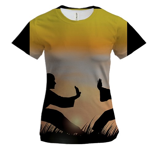 Женская 3D футболка с восточными бойцами