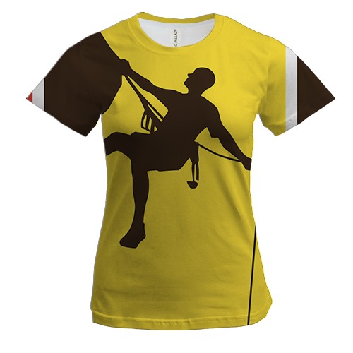 Женская 3D футболка с альпинистами