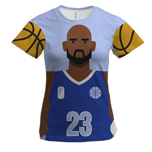 Жіноча 3D футболка Basketball Trainer