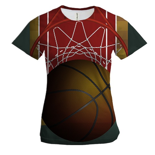Жіноча 3D футболка Basketball кільце