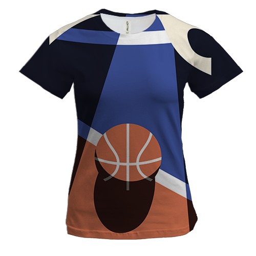 Жіноча 3D футболка Basketball flat