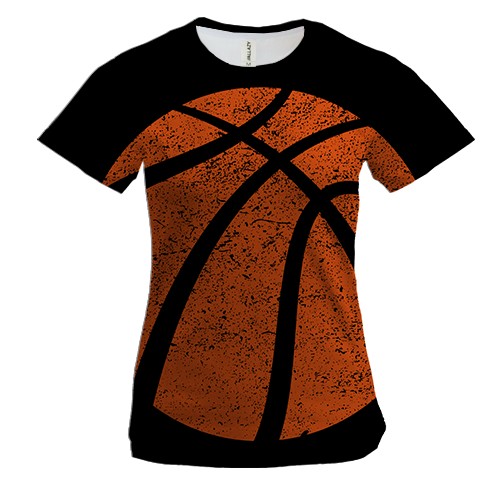 Женская 3D футболка Basketball ball
