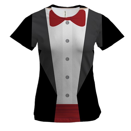 Женская 3D футболка со смокингом