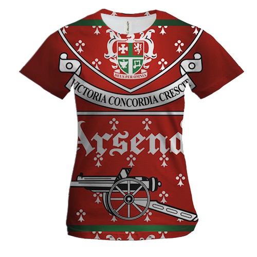 Женская 3D футболка Arsenal