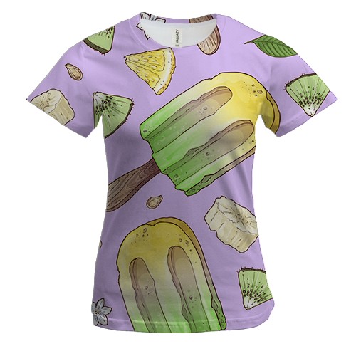 Жіноча 3D футболка с мороеным на палочке