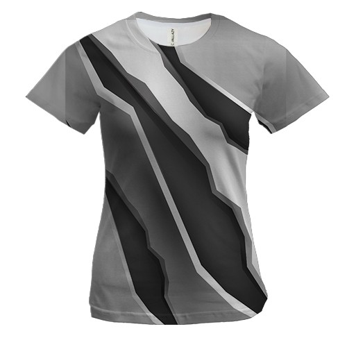 Женская 3D футболка с царапинами