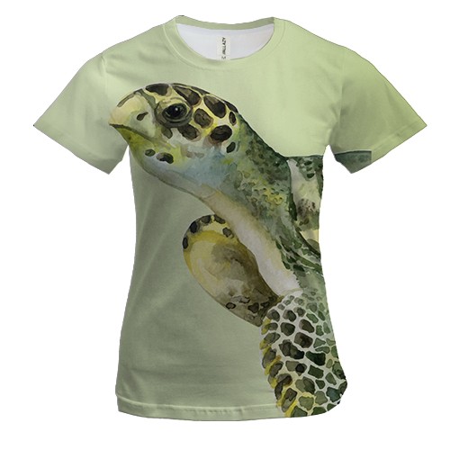 Жіноча 3D футболка з легкого черепахою