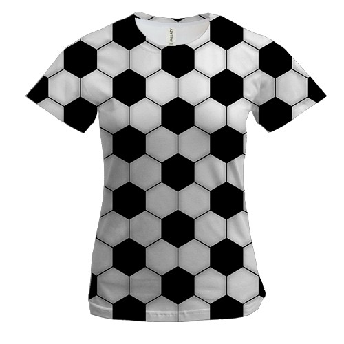Жіноча 3D футболка з футбольними ромбами