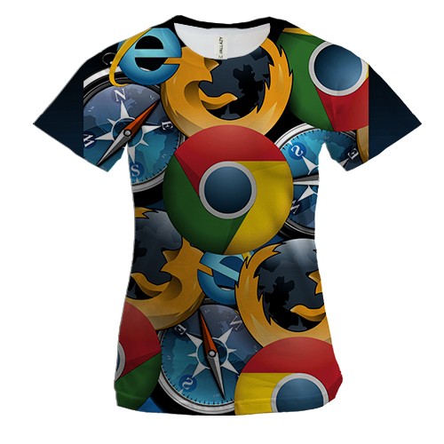 Жіноча 3D футболка з браузерами