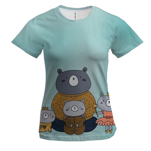 Женская 3D футболка з сім