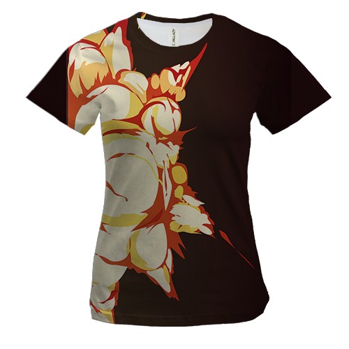 Женская 3D футболка со взрывом