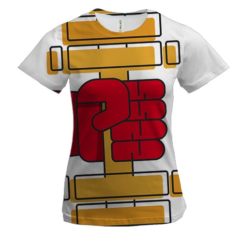 Женская 3D футболка со спортивной рукой