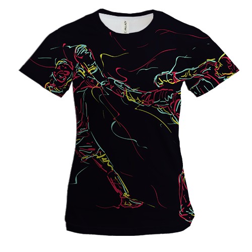 Женская 3D футболка со спаррингом