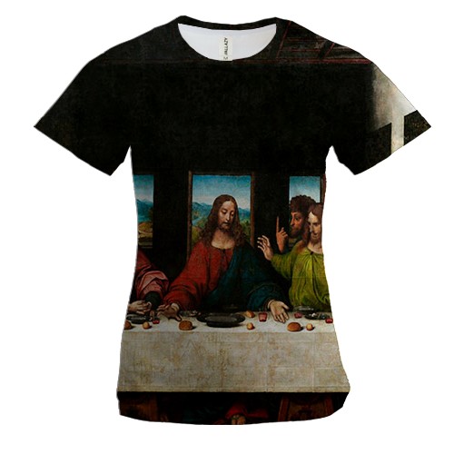 Женская 3D футболка с картиной "Тайная Вечеря"