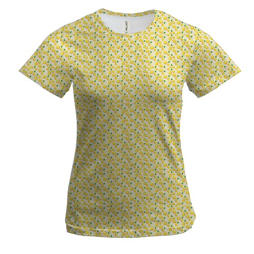 Жіноча 3D футболка з лимонами (2)