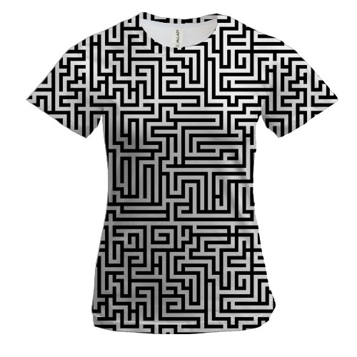 Жіноча 3D футболка з лабіринтом