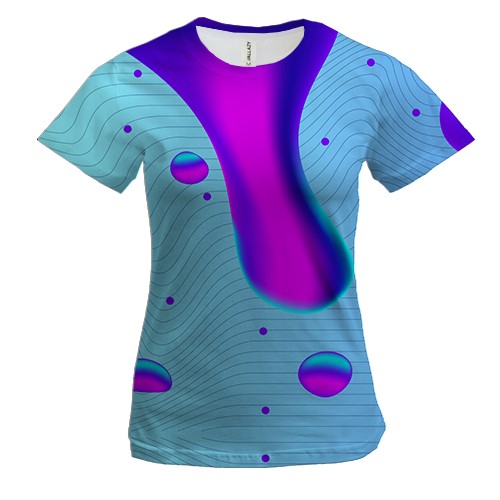 Жіноча 3D футболка з лавової рідиною