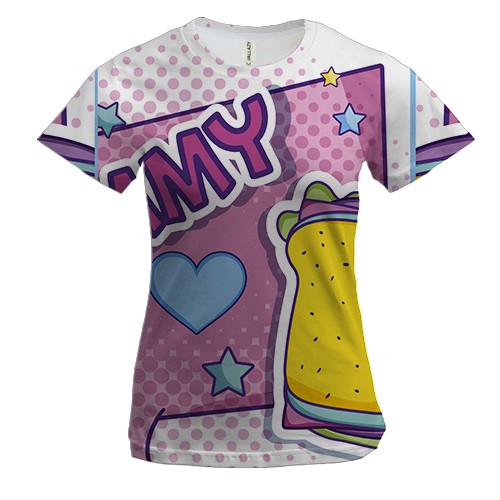 Жіноча 3D футболка Pop art yummy