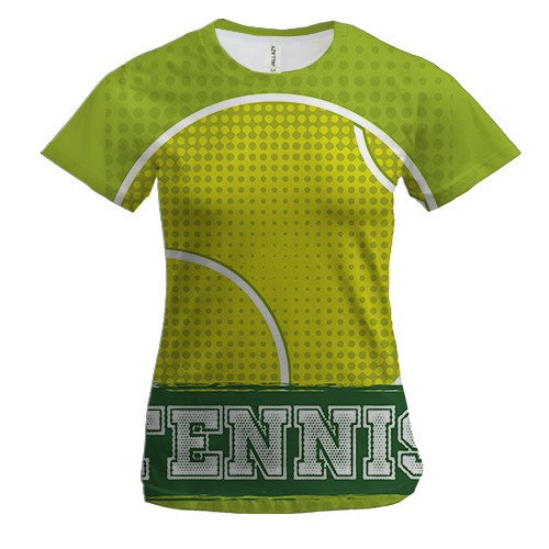 Женская 3D футболка TENNIS