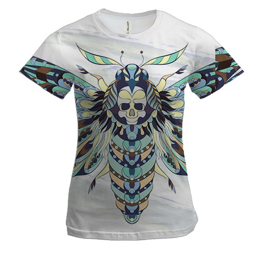 Женская 3D футболка с цикадой
