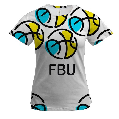 Женская 3D футболка с логотипом FBU