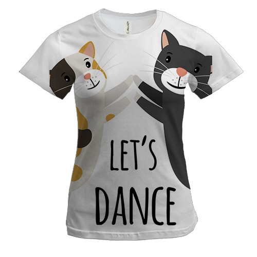 Жіноча 3D футболка Lets dance