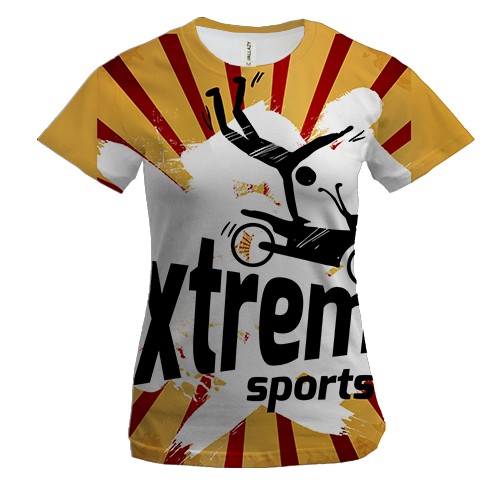 Жіноча 3D футболка extreme sport bike
