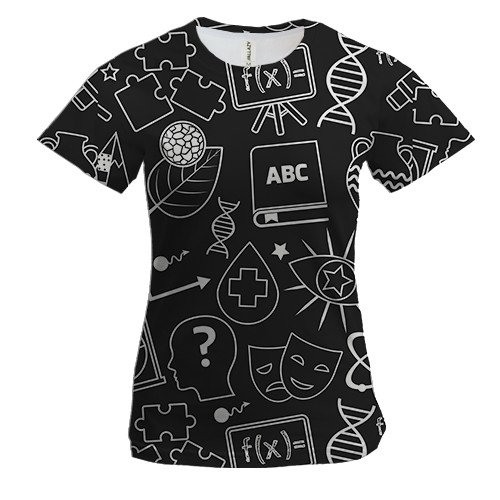 Жіноча 3D футболка Education