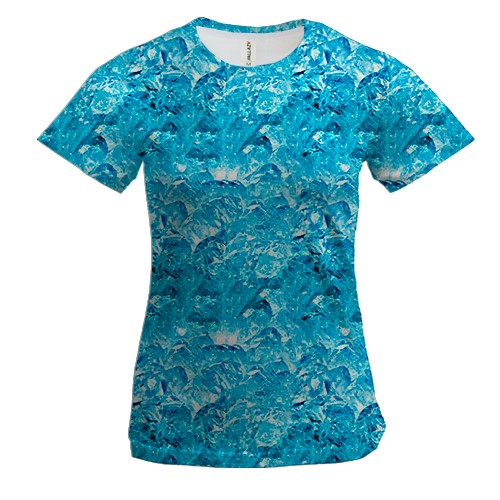 Женская 3D футболка со льдом