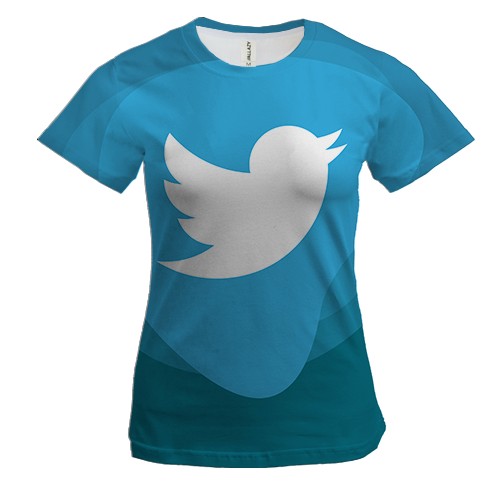 Женская 3D футболка с Twitter