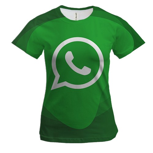 Женская 3D футболка с WhatsApp