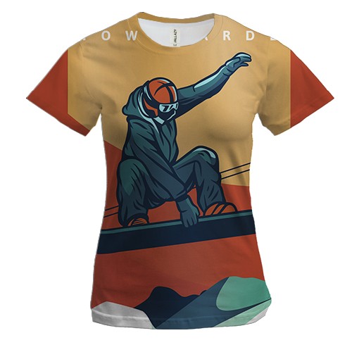 Жіноча 3D футболка Snowboardist