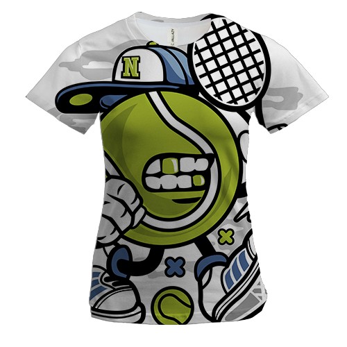 Жіноча 3D футболка з тенісним м