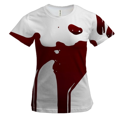 Жіноча 3D футболка з краплями крові