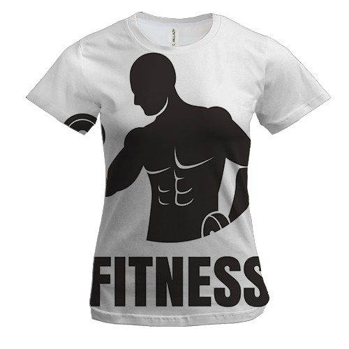 Женская 3D футболка Fitness Gym