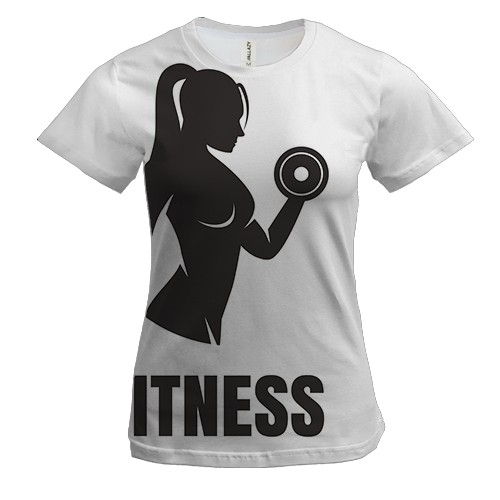 Женская 3D футболка Fitness Gym Girl