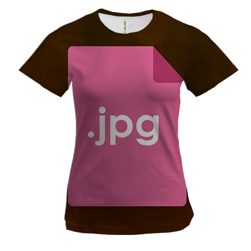 Женская 3D футболка с надписью JPG