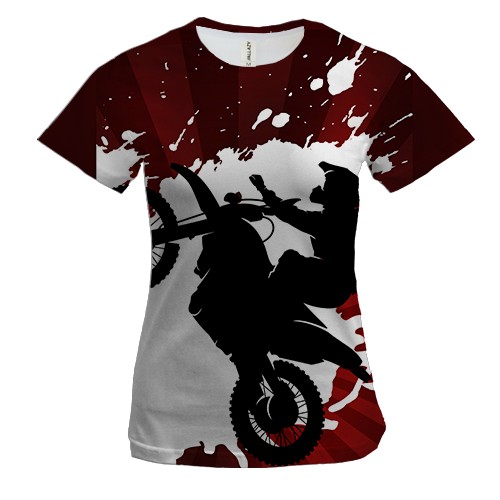 Жіноча 3D футболка Motocross