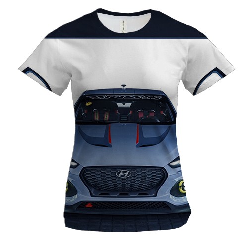 Жіноча 3D футболка зі спорткаром Hyundai