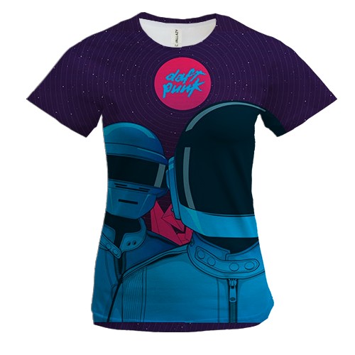 Женская 3D футболка с Daft Punk (арт)
