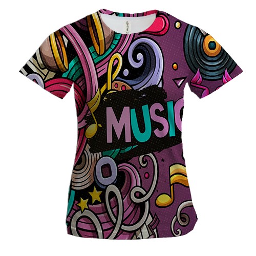 Жіноча 3D футболка Music
