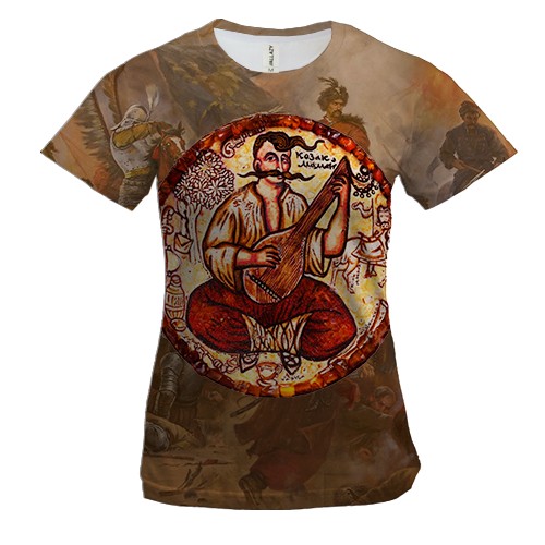 Жіноча 3D футболка "Козак Мамай"