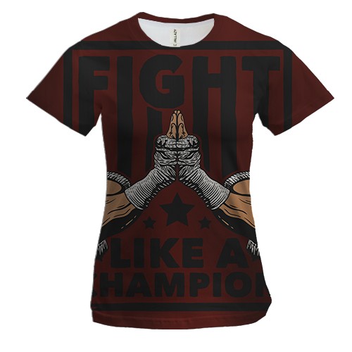 Жіноча 3D футболка Бойовий чемпіон