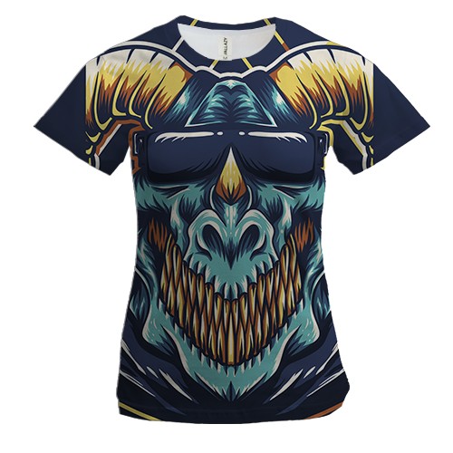 Женская 3D футболка с козлом-хипстером