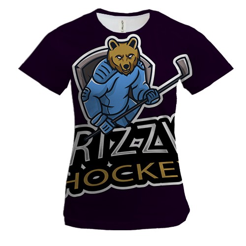 Жіноча 3D футболка Grizzly Hockey