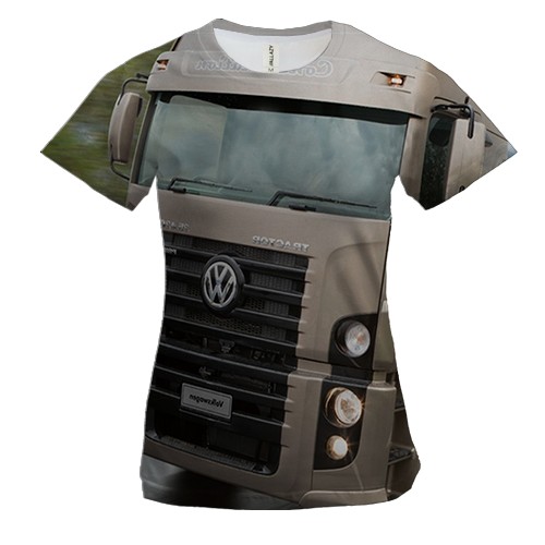 Женская 3D футболка volkswagen tractor
