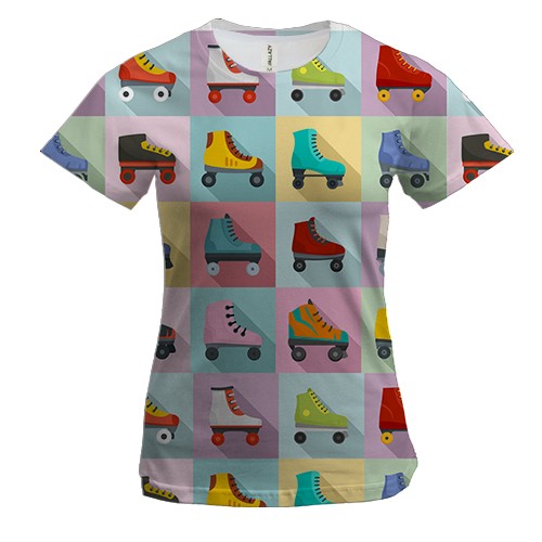 Жіноча 3D футболка с роликами