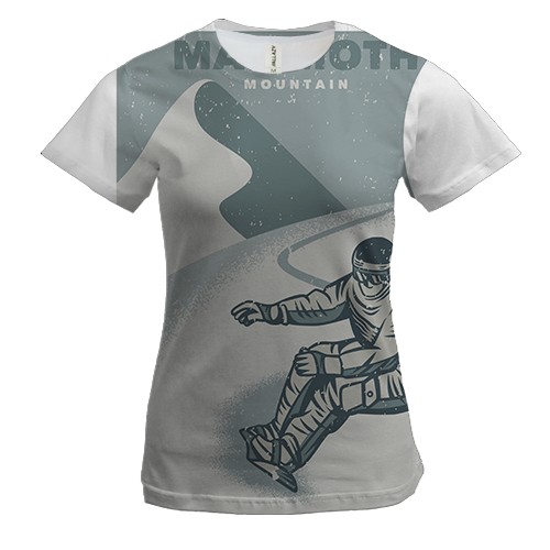 Женская 3D футболка Mountain man