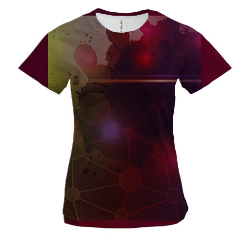 Жіноча 3D футболка з технічними плямами