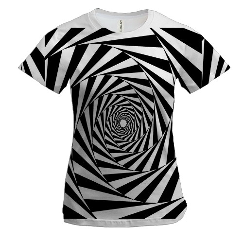 Женская 3D футболка с оптической иллюзией